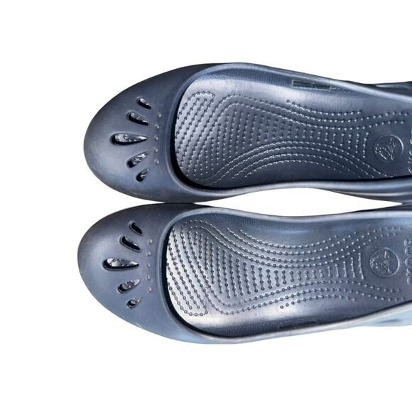 Crocs Kadee Flats Womens 9 Navy Blue Slingback Ballet Comfort Shoes Slip On - Picture 8 of 8